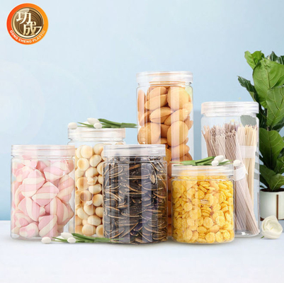 100ml 200ml 300ml Empty Clear Pet Candy Cookie Jar Food Grade