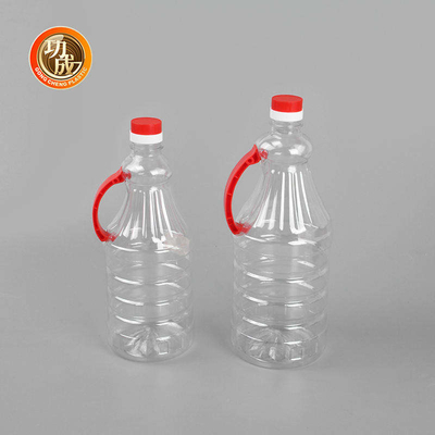 Screw Cap Plastic Condiment Bottles PET Soy Sauce Bottle With Handle
