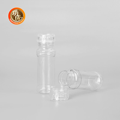 Custom Transparent Plastic Spice Bottles Condiment Shaker Jars 250ml 500ml