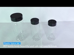 Empty Clear Plastic Spice Bottles 100Ml 250Ml PET Salt Shaker Seasoning Jars Bulk