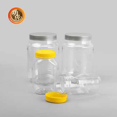 Wide Mouth Empty Plastic Jam Bottle Food Grade PET Cookie Jar