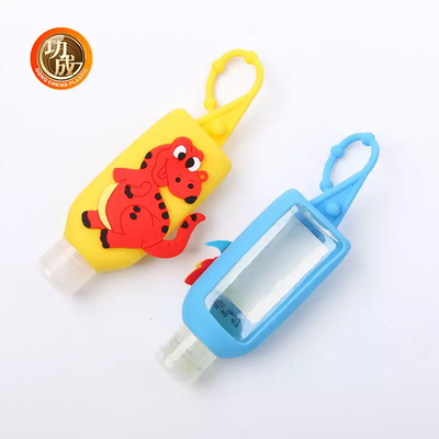 OEM Mini Plastic Sanitizer Bottle PCR PLA Travel Size Hand Sanitizer Bottle With Silicone Holder