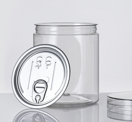 ODM OEM Clear Plastic Cookie Jar Empty Pet Refillable Spice Jars