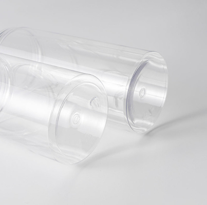 Custom PET Clear Plastic Candy Containers With Aluminum Lid Recyclable