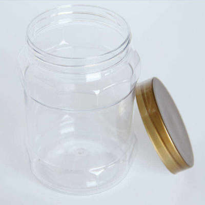 Empty Wide Mouth Plastic Jam Bottle 87mm Round Pet Food Jar