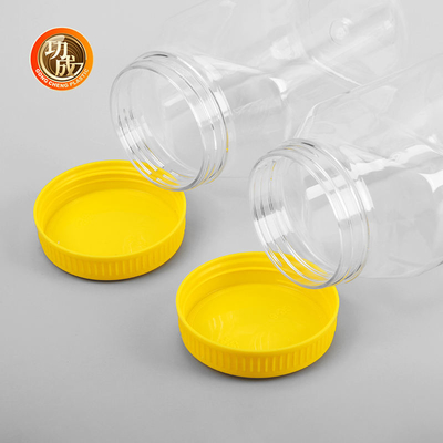 Large Transparent Plastic Jam Bottle Candy Plastic Screw Top Containers