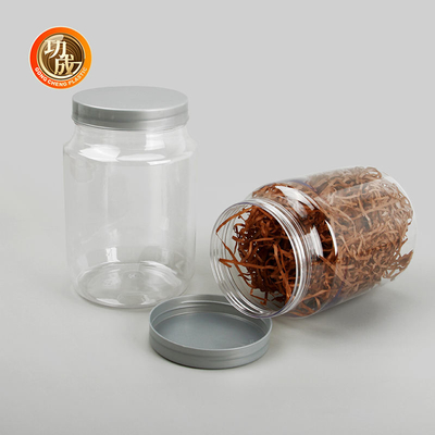 Food Grade Clear Plastic Jam Bottle 500ml 2000ml Pet Cookie Jar