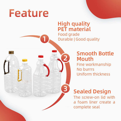 Custom Clear Plastic Condiment Bottles 1680ml Peanut Oil Bottle