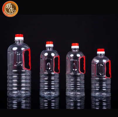 El condimento plástico de encargo embotella la botella transparente de la salsa de soja del ANIMAL DOMÉSTICO de 800ml 900ml