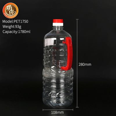 El condimento plástico de encargo embotella la botella transparente de la salsa de soja del ANIMAL DOMÉSTICO de 800ml 900ml