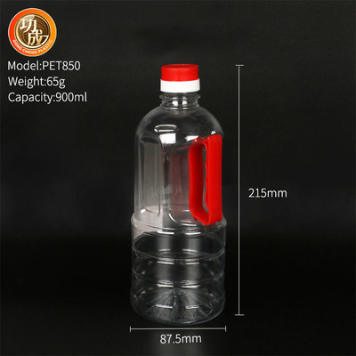 PET Edible Oil Soy Sauce Plastic Bottle With Handle OEM ODM