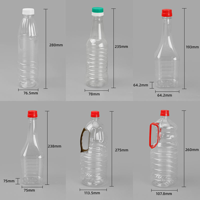 380ml 500ml 760ml Plastic Condiment Bottles Empty Square Edible Oil Bottle