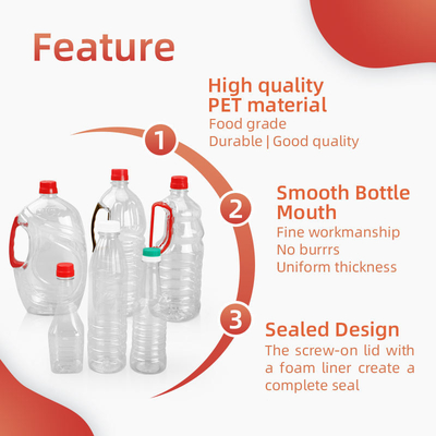 380ml 500ml 760ml Plastic Condiment Bottles Empty Square Edible Oil Bottle