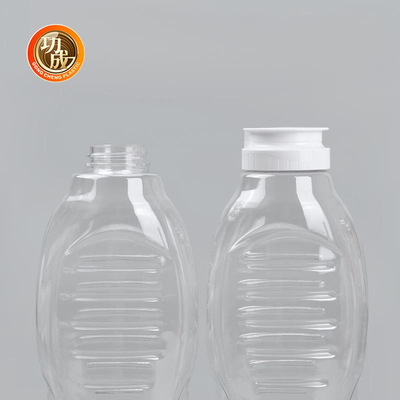 PET Plastic Squeeze Sauce Bottles With Lid Flip Top Food Grade