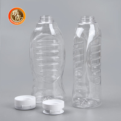 PET Plastic Squeeze Sauce Bottles With Lid Flip Top Food Grade