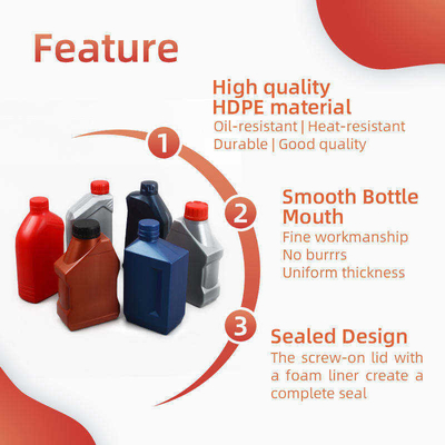 Smooth Surface Engine Oil Canister 500Ml HDPE Empty Oil Containers