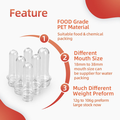 OEM High Capacity Water Bottle Preform 28g 35g