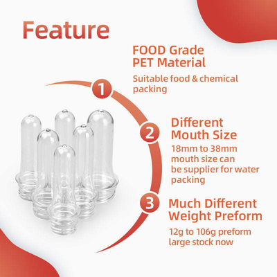 Transparent Plastic Bottle Preform Edible Oil Bottle PET Preform