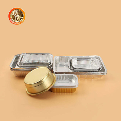 Aluminum Foil Lunch Disposable Bakery Takeaway Food Aluminum Foil Lunch Boxes Food Packing Containers