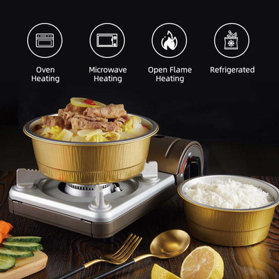Rectangular Customize Packing Boxes Takeout Trays Disposable Aluminum Lunch Box