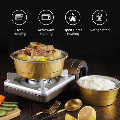 130ml 350ml Customize Packing Boxes Aluminum Foil Take Out Containers