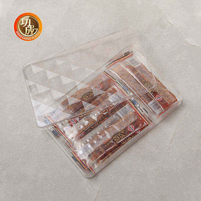 Rectangular Food Customize Packing Boxes PET Biscuits Candy Storage Box