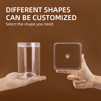 Dessert Cake Customize Packing Boxes Transparent PET Square Food Packaging Boxes