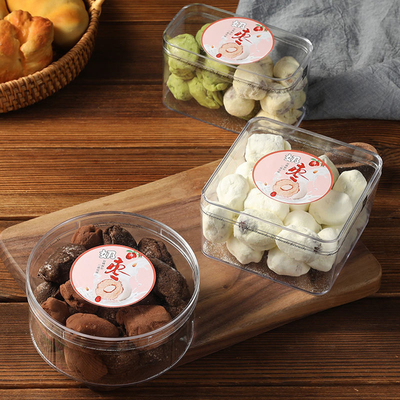 Dessert Cake Customize Packing Boxes Transparent PET Square Food Packaging Boxes