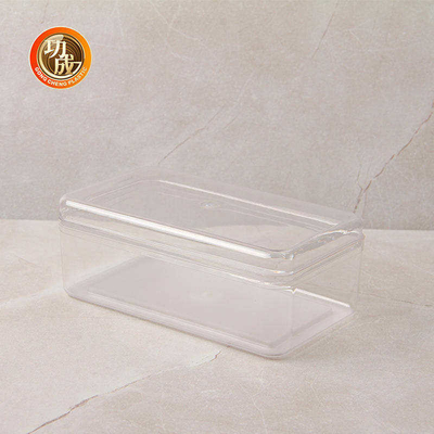 Transparent PET Square Plastic Storage Jars 660Ml Plastic Food Container With Lids