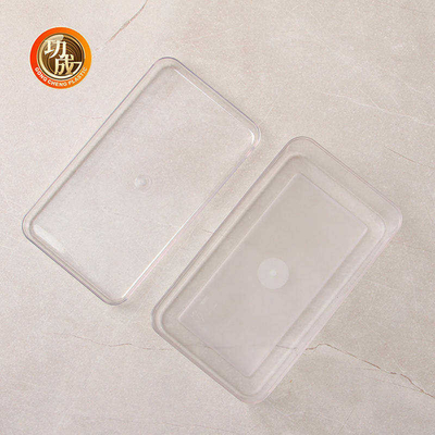 Transparent PET Square Plastic Storage Jars 660Ml Plastic Food Container With Lids