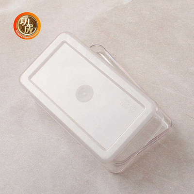 Transparent PET Square Plastic Storage Jars 660Ml Plastic Food Container With Lids