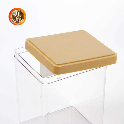 Plastic PET Customize Packing Boxes Nuts Food Containers With Lids 1380ml