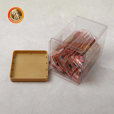 Plastic PET Customize Packing Boxes Nuts Food Containers With Lids 1380ml