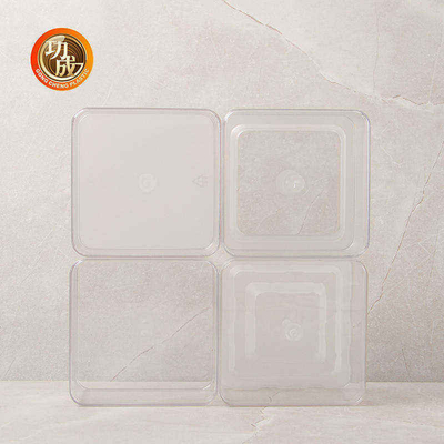 600ml 810ml Customize Packing Boxes Transparent Rectangular PET Food Box