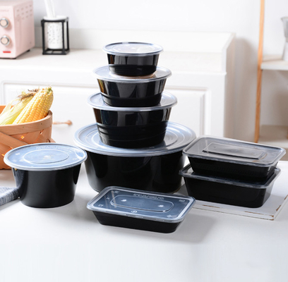 Leak Proof Plastic Food Storage Boxes Disposable Take Away Packaging
