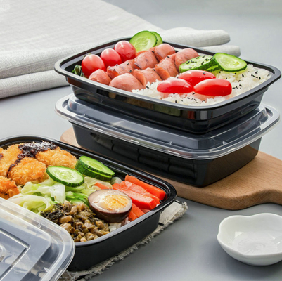 Transparent PP Customize Packing Boxes Disposable Take Away Containers
