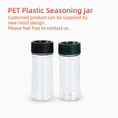 Empty Clear Plastic Spice Bottles 100Ml 250Ml PET Salt Shaker Seasoning Jars Bulk