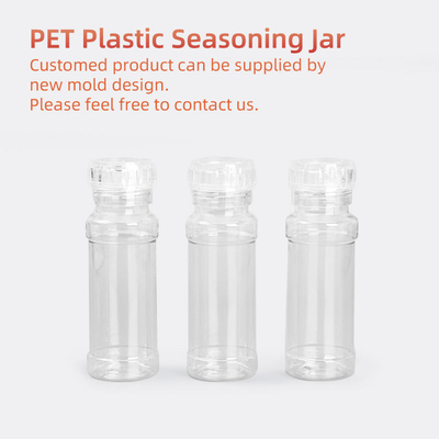 Food Grade Shaker Plastic Spice Bottles 350ml 500ml PET Spice Jars