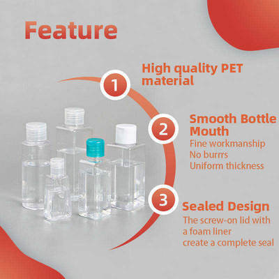 30ML Custom Pocket Plastic Sanitizer Bottle Hand Sanitizer Bottle Keychain
