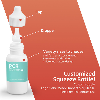 Round Shape Custom Pcr Liquid Dropper Bottle For Nail Polish