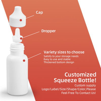 30ml 50ml 120ml Custom Plastic Bottle With Twist Top Cap Squeeze Bottle With Nozzle