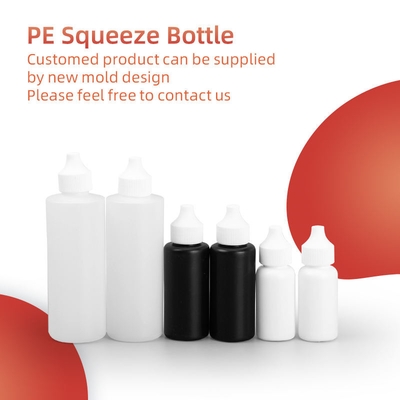 30ml 50ml 120ml Custom Plastic Bottle With Twist Top Cap Squeeze Bottle With Nozzle