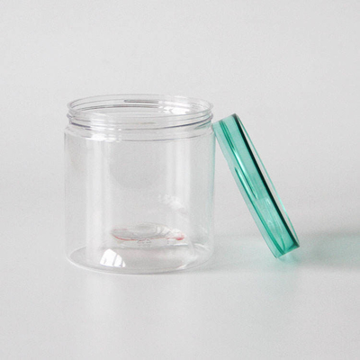 Empty Wide Mouth Food Candy PET Plastic Packaging Jars 1250ml round Shape