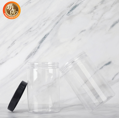 Chemical Resistanc Clear Wide Mouth Plastic Pet Jar With Lids Sugar Packaging