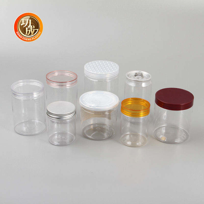 Custom Round Bottom Candy Cookie Jar  Wide Mouth PET Plastic Jar