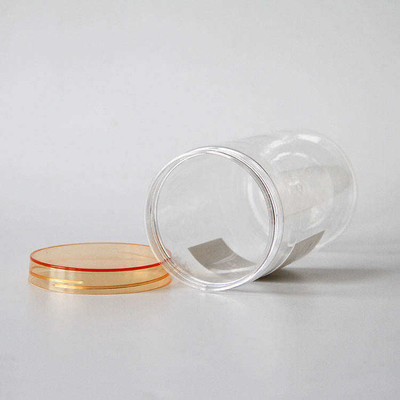 Custom Round Bottom Candy Cookie Jar  Wide Mouth PET Plastic Jar
