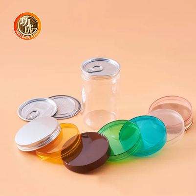 Custom PET Plastic Jars Containers Transparent PET Plastic Jar With Lid CQC