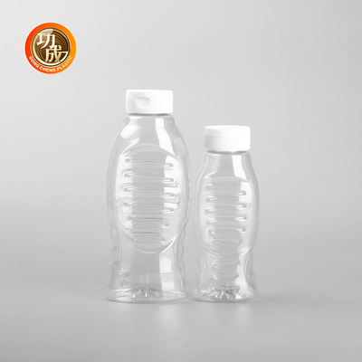 Hot Stamping Surface Handling Condiment Bottle With Cap Easy To Squeeze