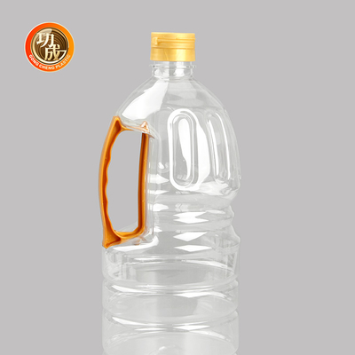 Clear Plastic Sauce Bottles Food Grade Cylinder Packaging 1000ml-1800ml Capacity
