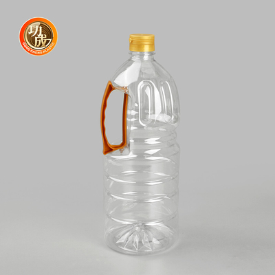 Clear Plastic Sauce Bottles Food Grade Cylinder Packaging 1000ml-1800ml Capacity